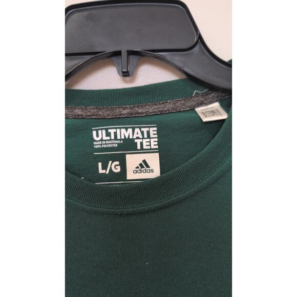 Adidas Dark Green Long Sleeve Performance Shirt • Size L • 100% Polyester - Picture 3 of 8